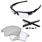 PapaViva Replacement Lenses & Rubber Kits for Oakley Fast Jacket XL OO9156 Pro+ Eclipse Photochromic
