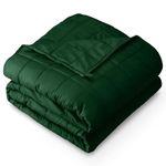 Bare Home Weighted Blanket Twin or Full Size 10lb (40" x 60") for Kids - All-Natural 100% Cotton - Premium Heavy Blanket Nontoxic Glass Beads (40"x60", Green)