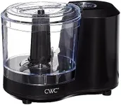 Cook with Color: Effortless Precision - Mini Food Chopper with Stainless Steel Blades for Greatly Chopped Vegetables, 1.5 Cup, Black