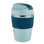 Wosta Travel Mug, Insulated Coffee Cup with Leakproof Lid,Vacuum Insulation Stainless Steel Reusable for Hot Cold Coffee,Tea, Thermal Mug with Non-Slip (Blue, 350 Ml)