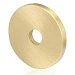 QOGRISUN Upgrade Your Cabinets Hardware's 0.75-inch Thin Rounded Ring Cabinet Pulls Knobs Back Plates - 10 Pack in Brass Glod Finish