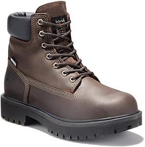 Timberland PRO Men's Direct Attach 6 Inch Steel Safety Toe Insulated Waterproof Industrial Work Boot, Brown, 9.5 Wide