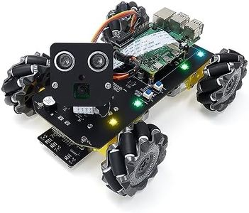 Freenove Mecanum Wheel Car Kit for Raspberry Pi 5 4 B 3 B+ B A+, Face Tracking, Line Tracking, Light Tracing, Obstacle Avoidance, App Control, Camera, Servo (Raspberry Pi NOT Included)