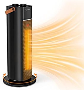 Grelife Heizlüfter, 1500W Energiesparende Elektrische Heizung mit Thermostat, 70° Schwenkfunktion, 3 Heizstufen, Kompakte Raumheizung für Badezimmer, Büro, Wohnzimmer und Schlafzimmer, Schwarz