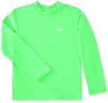 Willit Boys Rash Guard Swim Shirt Baby/Toddler Long Sleeve UPF 50+ Sun Protection SPF Quick Dry Shirt Fluorescent Green 5T