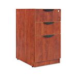 Alera Valencia Series Full Pedestal File, Left/Right, 3-Drawers: Box/Box/File, Legal/Letter, Espresso, 15.63" x 20.5" x 28.5"