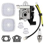 Huswell SRM225 PAS225 GT225 PE225 Carburetor Tune up kit for Echo SRM-225 PAS-225 GT-225 PE-225 A021001692 Weed-Eater String Trimmer Carburetor with Air Filter Fuel Line RB-K93 Carburator