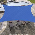 OutdoorLines Rectangle Sun Shade Sails for Patios 10 x 13 ft Sun UV Blocking Outdoor Canopy, Sunshades for Backyard, Lawn and Garden and All Outdoor Activities, Blue