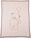 Love Cashmere Unisex 100% Cashmere Baby Cot Blanket - Teddy Bear - Natural Multi - Made in Scotland