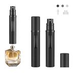 DIOHIO 10ml Perfume Travel Refillable Bottle Portable Atomizer Spray Bottle Fragrance Scent Pump Fill from Bottom Mini Pocket Size 10ml for Traveling and Outing. (black)