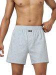 XYXX Men Combed Cotton Inner Boxers, Relaxed Fit, Printed, Pack of 1, XYBOX110L, Lines Grey, L