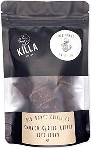 Old Bones Chilli Co - Beef Jerky - Smoked Garlic Chilli, 50g