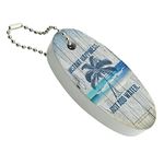 Graphics and More Instant Happiness Just Add Water Tropical Beach Floating Keychain Oval Foam Fishing Boat Buoy Key Float