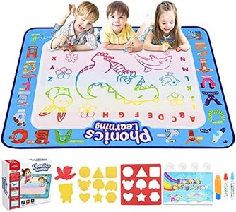 Toys for 2-10 Year Old Boys Girls, Luckades Water Drawing Mat for Kids Age 2-8 Kids Gifts Educational Toys for 2-10 Year Old Magic Doodle Mat for Kid