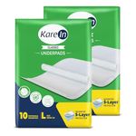 KareIn Classic Underpads For Adults, Large 60 x 90 cm, 20 Unit, Highly Absorbent, Anti-Bacterial, Rash Protection, Leak Proof, Protects Surfaces from Incontinence, Odor Control, Super Soft
