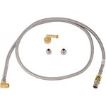 Eastman Flood Defender Dishwasher Installation Kit, 6 Ft. Supply Line, Built-in Auto Shutoff Valve, 3/8 In. Compression, 3/4 In. FHT and 3/8 In. MIP Elbows, Stainless Steel Dishwasher Connector, 98556