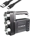 klarus 10000 Lumens Ultra-Bright Rechargeable Portable Spotlight, 6×3400mAh Battery Pack, Table Lamp, Large Flashlights, Camping Lights Great for Hurricane Emergency Kits and Travel