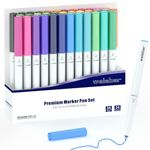 Welebar 1.0 Tip Marker Pen Set For Cricut Maker 3/Maker/Explore 3/Air 2/Air, 36 Pack Medium Point Pens for Writing and Drawing, Compatible with Cricut Machines