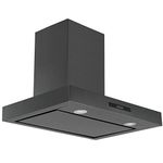 Ancona 30" 550 CFM Convertible Wall Mount Rectangular Style Range Hood in Black Stainless Steel AN-1575