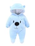 Voopptaw Chunky Lovely Newborn Romper Bodysuit One Piece Baby Gril Snowsuit First Size 9-12 Months Blue