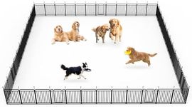 Petorldog Durable Dog Fence 40" Height 48 Panels Thickened Dog Playpen with Portable Handle & Strap, Easy to Install – Stylish Curved Panel Design for Pets, Indoor Use Outdoor Use