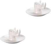 LIFKOME 2pcs Ring Display Dish Cera