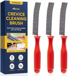 Crevice Cleaning Brush Set of 3, Hard Bristle Crevice Cleaning Brushes for Household Use, Ergonomic Handle Crevice Brush for Grout, Shower, Windows & Tight Spaces, Multi-Purpose Gap Cleaning Tools