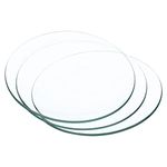 PATIKIL 100 mm Diameter Watch Glass, 3 Packs Beaker Cover Smooth Edges Chamfered Arc for Laboratory, Transparent