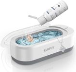 KUNPHY Jewelry Cleaner, 46KHZ, 12OZ Capacity, Ultrasonic Jewelry Cleaner with 50ml Solution, One-Touch Operation, Professional Ultrasonic Cleaner Idea for Silver, Gold Jewelry, Glasses, Rings, Diamond