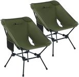 MOON LENCE CH-21HX Outdoor Chair, 2-Way Camping Chair, Ground Chair, More Stable, Lightweight, Foldable, Compact, Hiking, Fishing, Climbing, Load Capacity 330.7 lbs (150 kg), High Type, New Model (Set