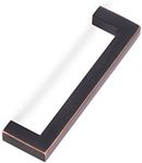 BirdRock Home Square Contemporary Handle - Oil Rubbed Bronze - 25 Pack - 3.75 Inch Kitchen Cupboard Furniture Cabinet Hardware Drawer Dresser Pull Trad