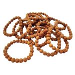 Vado Unisex-Adult Rudraksha Bracelet, Stretchable Energized Wrist Band With 5 Mukhi Natural Rudraksh Beads Pack Of 2 (9Mm, Brown)