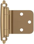 Amerock BPR7630CZ | Reverse Bevel Face Frame Cabinet Hinge | Variable Overlay Self Closing Face Mount | Champagne Bronze | Kitchen Cabinet Door Hinge | 1 Pair/2 Pack | Functional Hardware