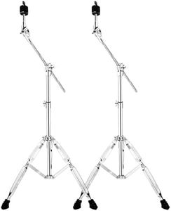 KIMSOFUNNY Cymbal Stand 2Pack Standard Cymbal Boom Stand Adjustable Cymbal Pack 28"-47.2" for Drum Hardware Cymbal Stand Pack Cymbals Boom Stand for Drum, Ride and Crash Cymbal Stand with Non-slip Feet