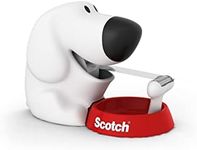 Scotch Dog Tape Dispenser with 1 Roll of Scotch Magic Tape - Holds Tape up to 19 mm Wide x 7,5 m - Cute Stationery Sets and Cute Gifts - White