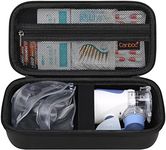 Canboc Hard Travel Case for Portable Nebulizer Machine for Adults and Kids, Handheld Nebulizer Bag, Mesh Pocket fit Medication or Other Essentials, Black (Case Only)