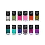 PUEEN Rocking Metallic Stamping Nail Polish Nail Art Color - Set of 12 Metallic Colors - 12ml each - BH001043