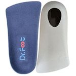 Dr. Foot's 3/4 Length Orthotics Insoles with Self Adhesive for Correct Flat Feet, Fallen Arches, Over-pronation, Plantar Fasciitis, Heel Spurs, Bunions (S - W7-8.5 | M5.5-7)