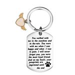 Lywjyb Birdgot Pet Memorial Gift Loss of Pet Dog Cat Sympathy Gifts Pet Sympathy Remembrance Gift for Dog Cat Lover You Were the Most Loyal Friend Sympathy Keychain (Pawprints Imprinted End Ky CA)