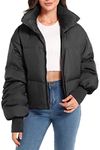 Orolay Women's Winter Down Jacket Short Length Bubble Oversized Silhouette Down Coat Black L