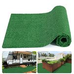 1x4m Army Green Artificial Grass Turf with Natural Looking, 10mm Super Dense Synthetic Fake Grass Rug Mat for Pet Porch Indoor Outdoor Greenery Garden Terrace Playground-Get Your Dream Lawn Now!