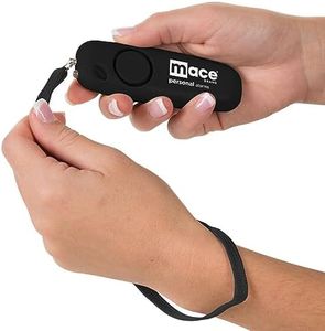 Mace Brand Personal Alarm Clip (Black) – Emits Powerful 130dB Alarm, includes Self Defense Keychain Wristlet and Mini LED Light – Batteries Included, Great for Self-Defense, Made in USA