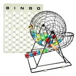 GSE Games & Sports Expert Professional Bingo Game Set with Jumbo Bingo Cage, 1.5" Bingo Balls, Bingo Master Board. Great for Large Groups, Bingo Halls, Parties, Bingo Game Night