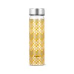 Borosil Artisan Series Vista 550 ml Wide Mouth Glass Bottle with Metal Lid | 100% Borosilicate, Fridge Safe, Leakproof, Easy to Carry | Store Water, Lassi, Juice, Smoothies | Dishwasher Safe