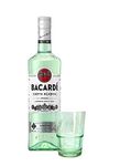 BACARDÍ Carta Blanca Superior White Rum with Mojito Glass Gift Set, 37.5% ABV, 70cl / 700ml