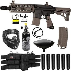 Maddog Tippmann TMC MAGFED Titanium HPA Paintball Gun Marker Starter Kit - Tan