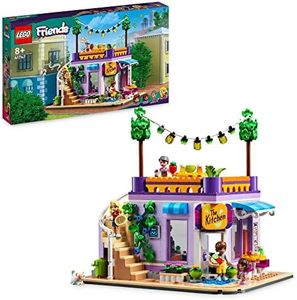 LEGO® Friends Heartlake City Community Kitchen 41747 Building Toy Set,Playset with Toy Cooking Accessories, 3 Mini-Dolls Plus Pet Churro The Cat Figure, Can Be Combined with Community Centre