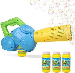 Duckura Bubble Leaf Blower for Toddlers, Kids Bubble Blower Machine with 3 Bubble Solutions, Summer Outdoor Backyard Toys, Easter Basket Stuffers Birthday Gifts for Boys Girls Age 2 3 4 5+ Year Old