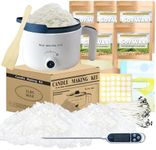 Soy Wax Candle Making Kit with Electric Wax Melter, DIY Candle Maker Pot Set: 5lbs Soy Wax and 100 Wicks,Wicks Stickers
