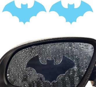 Halloween Bat Mirror Peeker Sticker - 2 Pcs Funny Halloween Car Decals, Spooky Gothic Rearview Mirror Bumper Stickers, Anti-Fog, Waterproof Film, Halloween Decoration for Car Accessories 5.4x3in